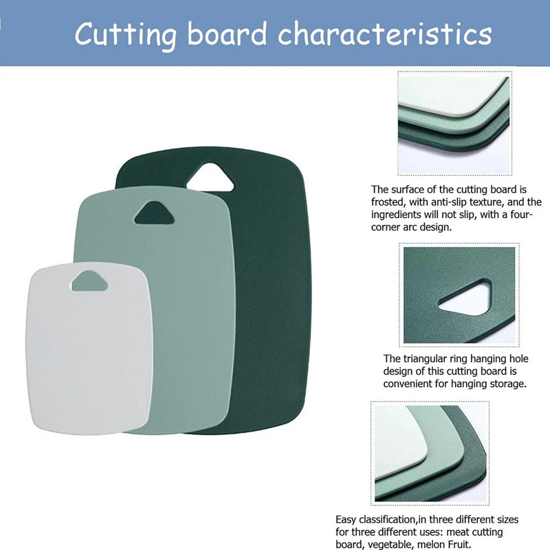 3 PCS Plastic Cutting Board