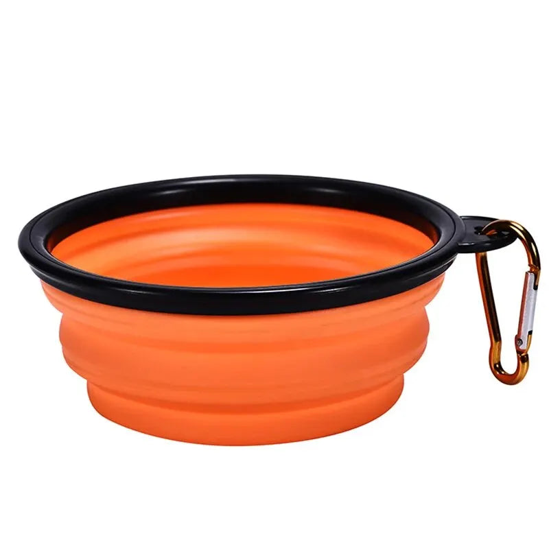 Camping Travel Portable Folding Pet Food Water Bowl