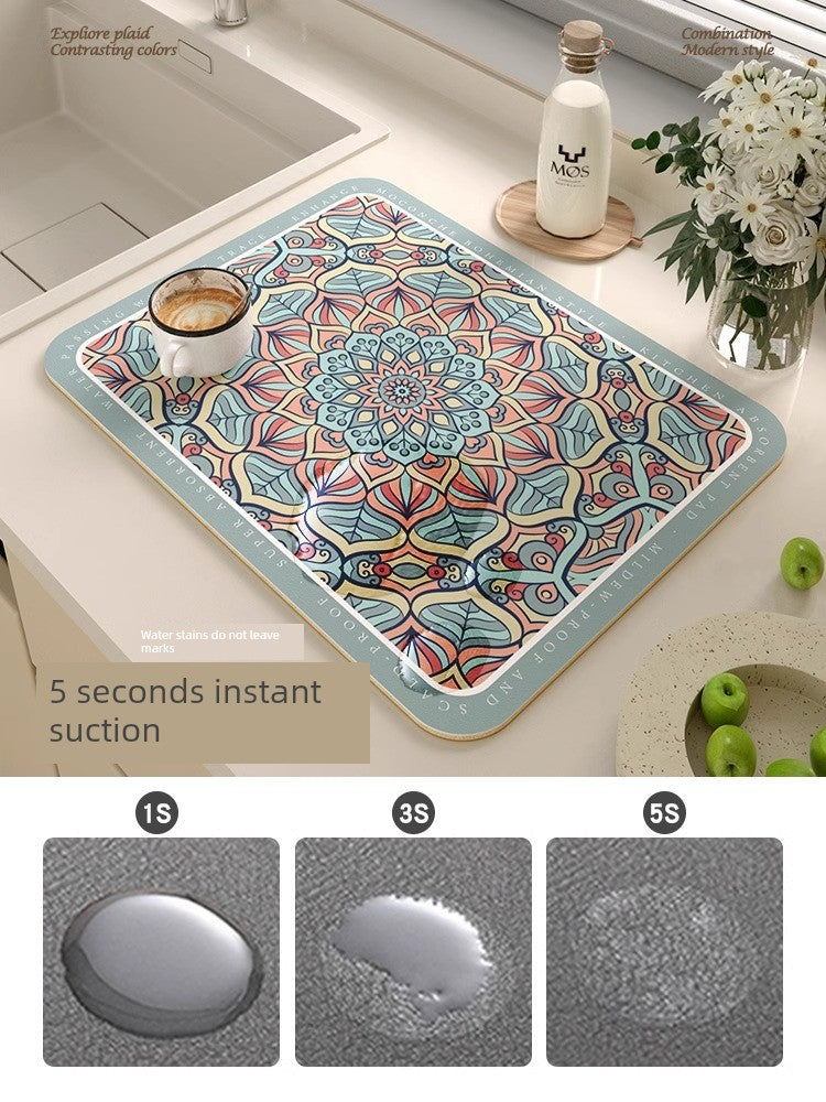 Absorbent Kitchen Tabletop Mat