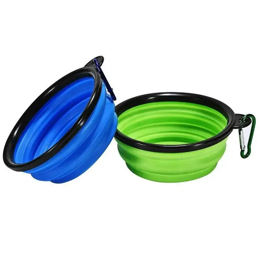 Camping Travel Portable Folding Pet Food Water Bowl